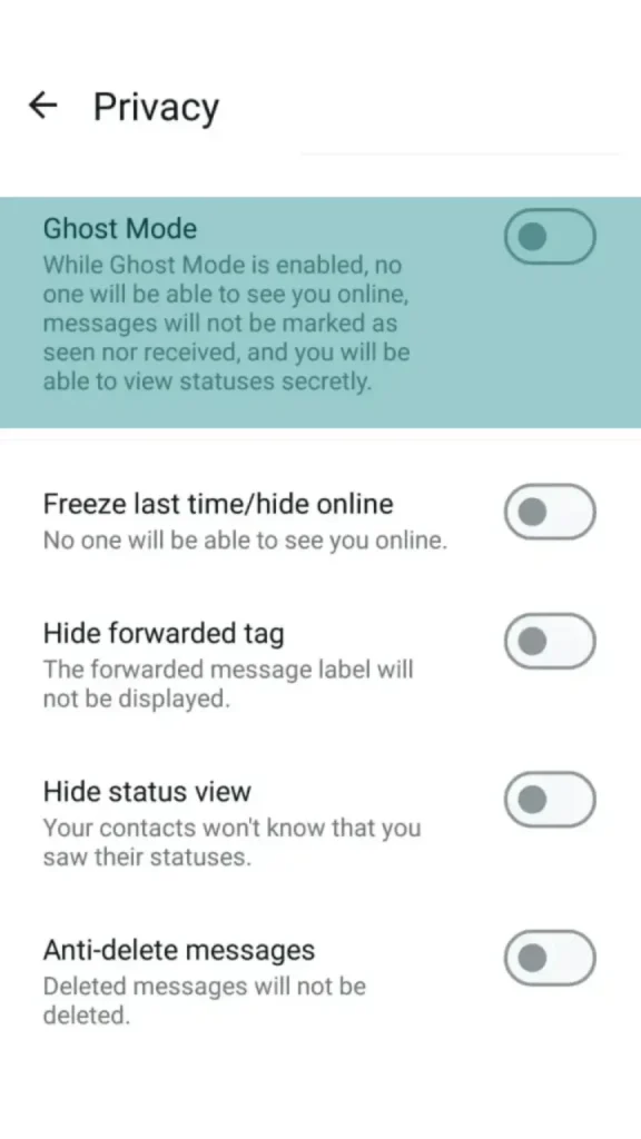 Ghost Mode